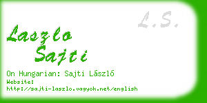 laszlo sajti business card
