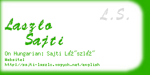 laszlo sajti business card